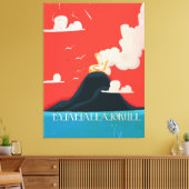 Eyjafjallajokull  Vacation Poster Art Canvas Afdruk (Insitu (Woonkamer))