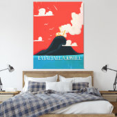 Eyjafjallajokull  Vacation Poster Art Canvas Afdruk (Insitu (Slaapkamer))