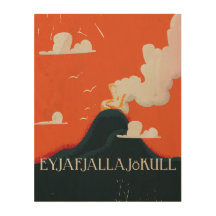 Eyjafjallajökull Volcano Travel Poster
