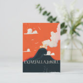 Eyjafjallajökull Volcano Travel Poster Briefkaart (Staand voorkant)