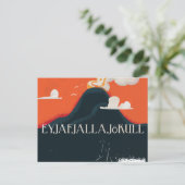 Eyjafjallajökull Volcano Travel Poster Briefkaart (Staand voorkant)