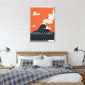 Eyjafjallajökull Volcano Travel Poster Canvas Afdruk (Insitu (Slaapkamer))