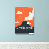 Eyjafjallajökull Vulkaan Reisposter Canvas Afdruk (Insitu (Houten vloer))