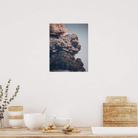 Eyjafjalljokull Volcanic Eruption Poster (Keuken)