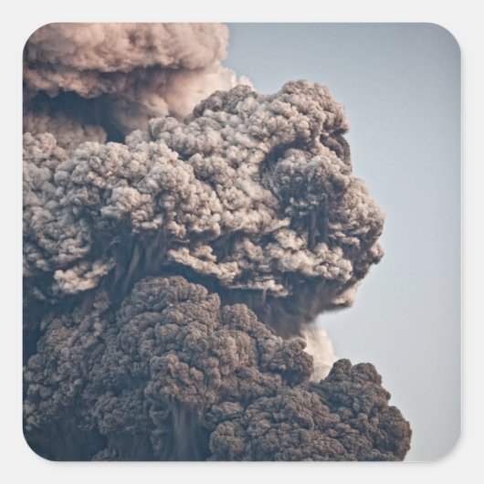 Eyjafjalljokull Volcanic Eruption Vierkante Sticker (Voorkant)