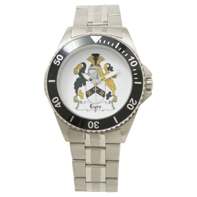 Eyre Family Crest Horloge (Voorkant)