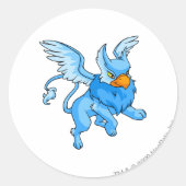 Eyrie Blue Ronde Sticker (Voorkant)