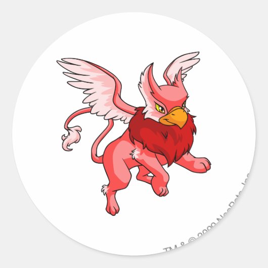 Eyrie Red Ronde Sticker (Voorkant)