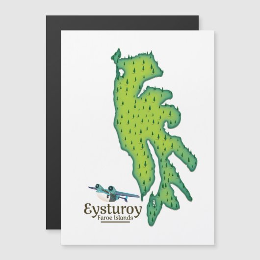 Eysturoy Faeröer reiskaart (Voorkant / Achterkant)
