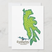Eysturoy Faeröer reiskaart (Achterkant)