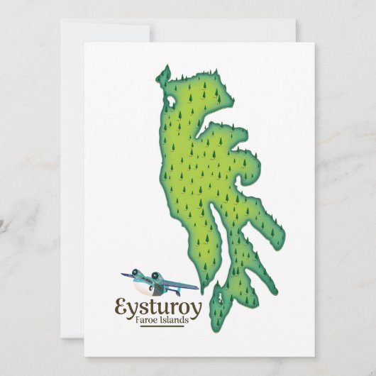 Eysturoy Faeröer reiskaart (Voorkant)