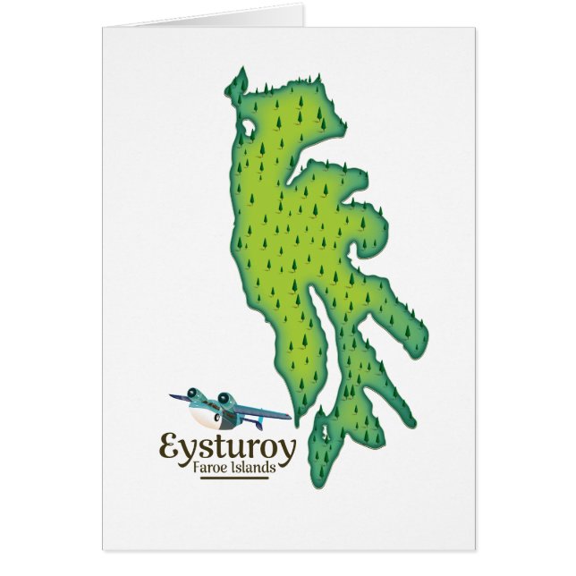 Eysturoy Faeröer reiskaart (Voorkant)