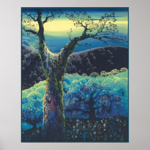 Eyvind Earle -  Boomgaard in bloei - 1974; Verenig Poster