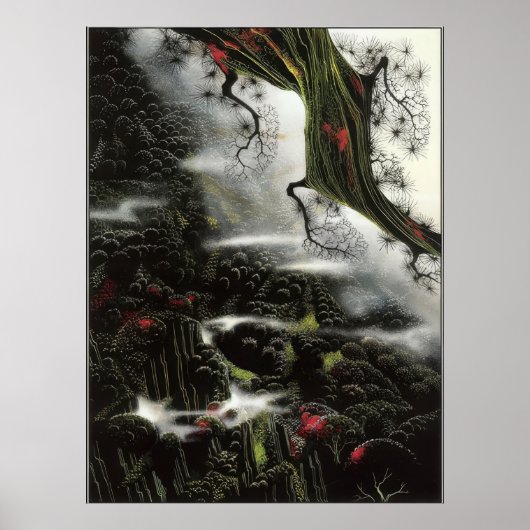 Eyvind Earle - Flarden van mist en tak - 1996; On Poster (Voorkant)