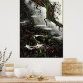 Eyvind Earle - Flarden van mist en tak - 1996; On Poster (Keuken)