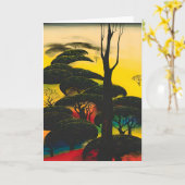 Eyvind Earle kunstschilderij Kaart (Gele Bloem)