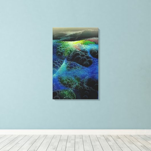 Eyvind Earle - Mistvelden Canvas Afdruk (Insitu (Houten vloer))