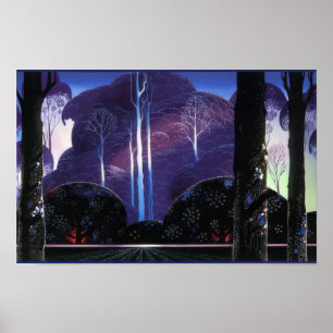 Eyvind Earle - Paarse zonsopgang - 1996; Verenigd Poster
