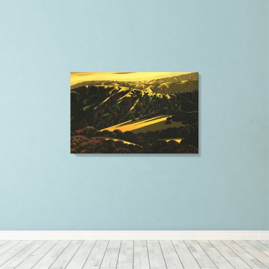 Eyvind Earle - Santa Cruz Mountains Canvas Afdruk (Insitu (Houten vloer))