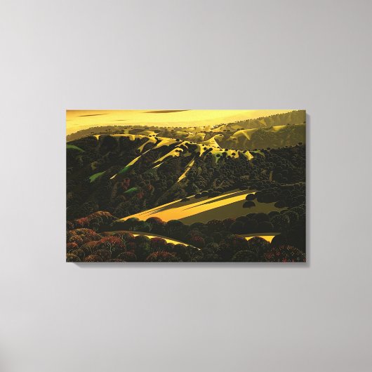 Eyvind Earle - Santa Cruz Mountains Canvas Afdruk (Voorkant)