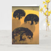 Eyvind Earle schilderij Kaart (Gele Bloem)