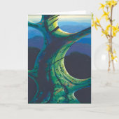 Eyvind Earle schilderij Kaart (Gele Bloem)