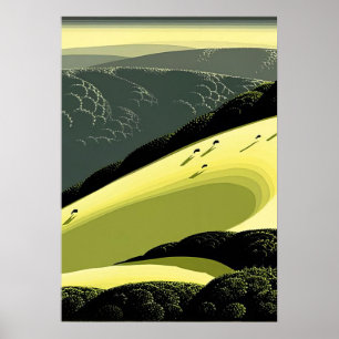 Eyvind Earle -  Sierra Madre Foothills - 1988; Uni Poster