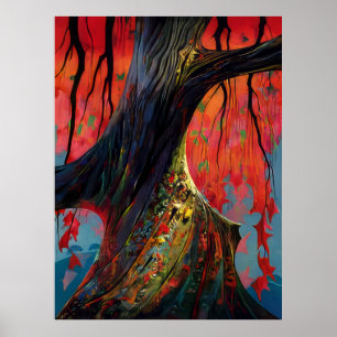 Eyvind Earle - Vuur rood en goud - 1990; Verenigd Poster