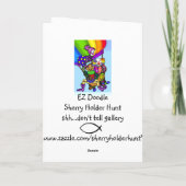 EZ Doodle kunstles Halloween Haunted House Kaart (Achterkant)