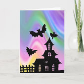 EZ Doodle kunstles Halloween Haunted House Kaart (Voorkant)
