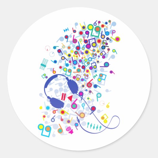 EZ_Listening Ronde Sticker (Voorkant)