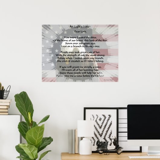 EZ-Poster voor Eagle-gebeden Poster (Thuiskantoor)