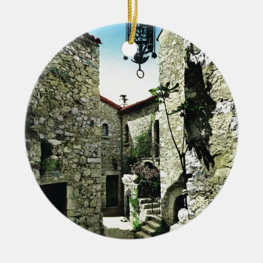 Eze, Alpes Maritime Keramisch Ornament (Voorkant)