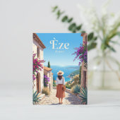 Èze dorp Frankrijk Briefkaart (Staand voorkant)