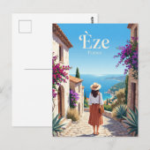 Èze dorp Frankrijk Briefkaart (Voorkant / Achterkant)