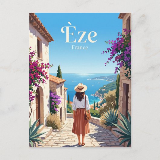Èze dorp Frankrijk Briefkaart (Voorkant)