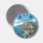 Èze, Frankrijk Frankrijk Magneet (Voorkant / Achterkant)