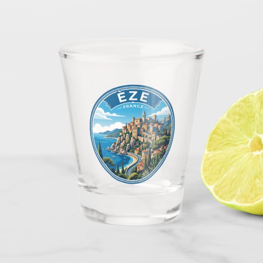 Èze, Frankrijk Frankrijk Shot Glas (Voorkant)