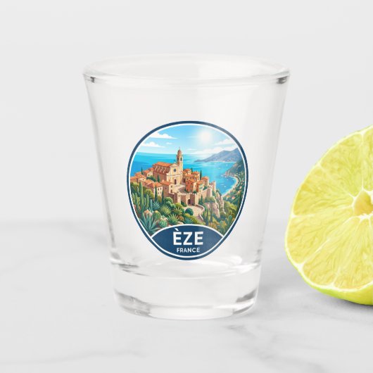 Èze Frankrijk Shot Glas (Voorkant)