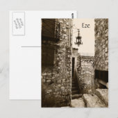 Eze, Provence, een rustig briefkaart op straat (Voorkant / Achterkant)