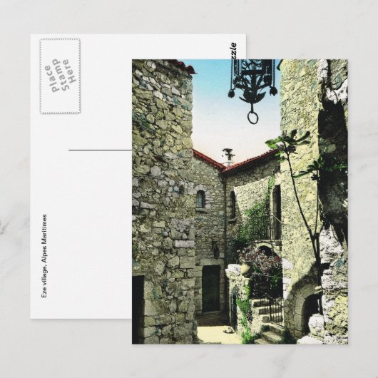Eze village, Alpes Maritimes Briefkaart (Voorkant / Achterkant)