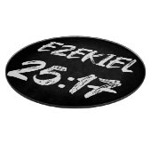 Ezechiël 25 17 Grunge Typografie Verslabel Snijplank (Hoek)