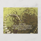 Ezechiël 36:26 zal u een nieuw hart geven en een briefkaart (Voorkant)