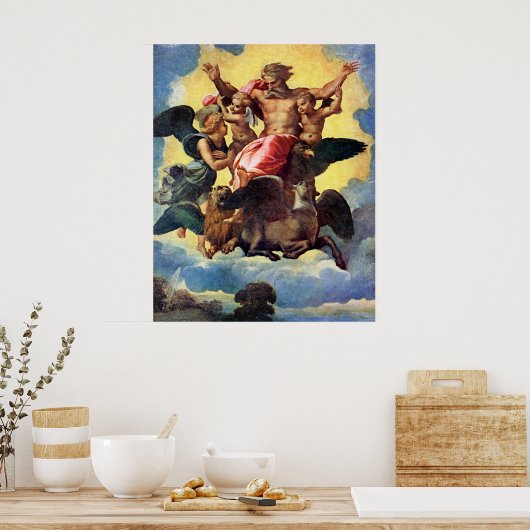 Ezechiëls visioen, schilderij van Rafaël, Poster (Keuken)