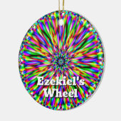 Ezechiëls wiel (U mag de woorden veranderen) Keramisch Ornament (Links)