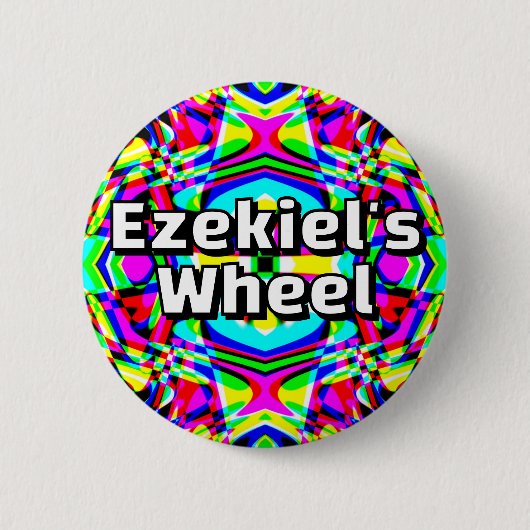 Ezechiëls Wiel - Viervoudige caleidoscoop Ronde Button 5,7 Cm (Voorkant)