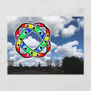 Ezechiëls wiel vliegt over mijn straat briefkaart