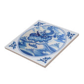 Ezekial Flaming Chariot Biblical Delft Blue 1700s Tegeltje (Zijkant)