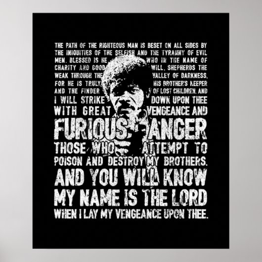 Ezekiel 2517 Jules Winnfield Poster (Voorkant)