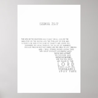 EZEKIEL 25 17 POSTER